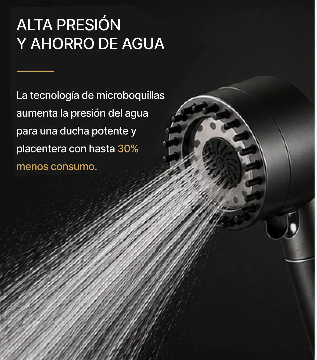 HydroFlow™ Ducha de Alta Presión con Filtro